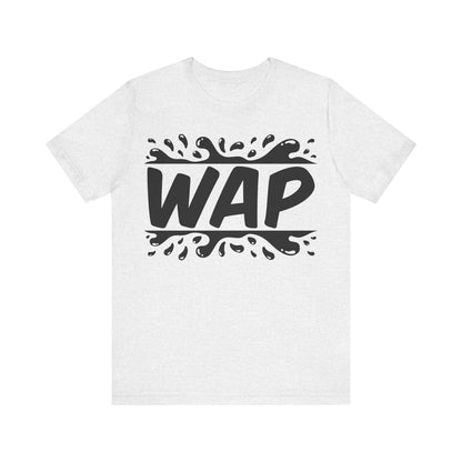 Unisex T Shirt Short Sleeve WAP Black Logo Jersey Tee Crew Neck
