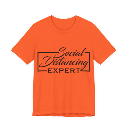 Men's T Shirt Short Sleeve Social Distancing Expert Jersey Tee Crew Neck
