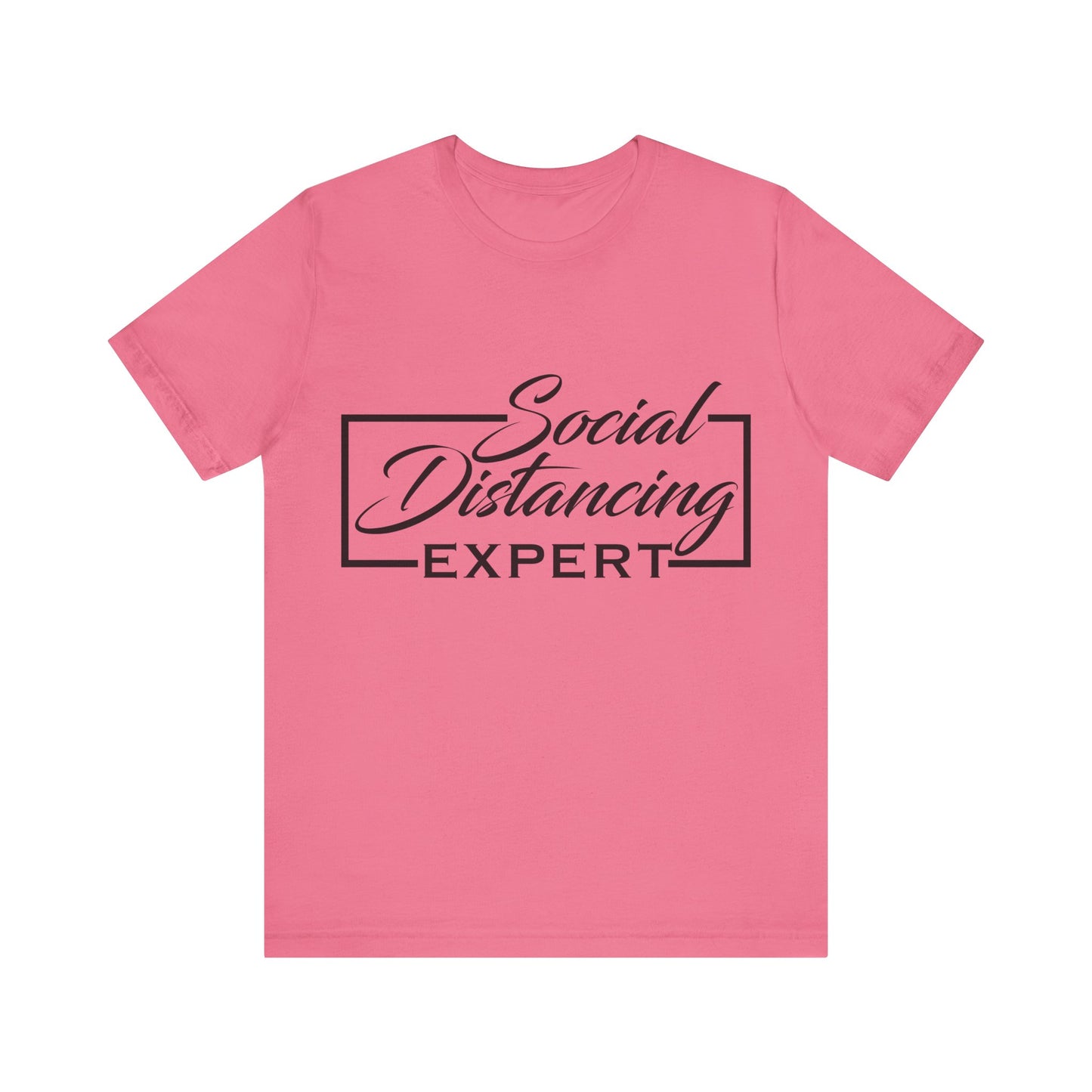 Men's T Shirt Short Sleeve Social Distancing Expert Jersey Tee Crew Neck