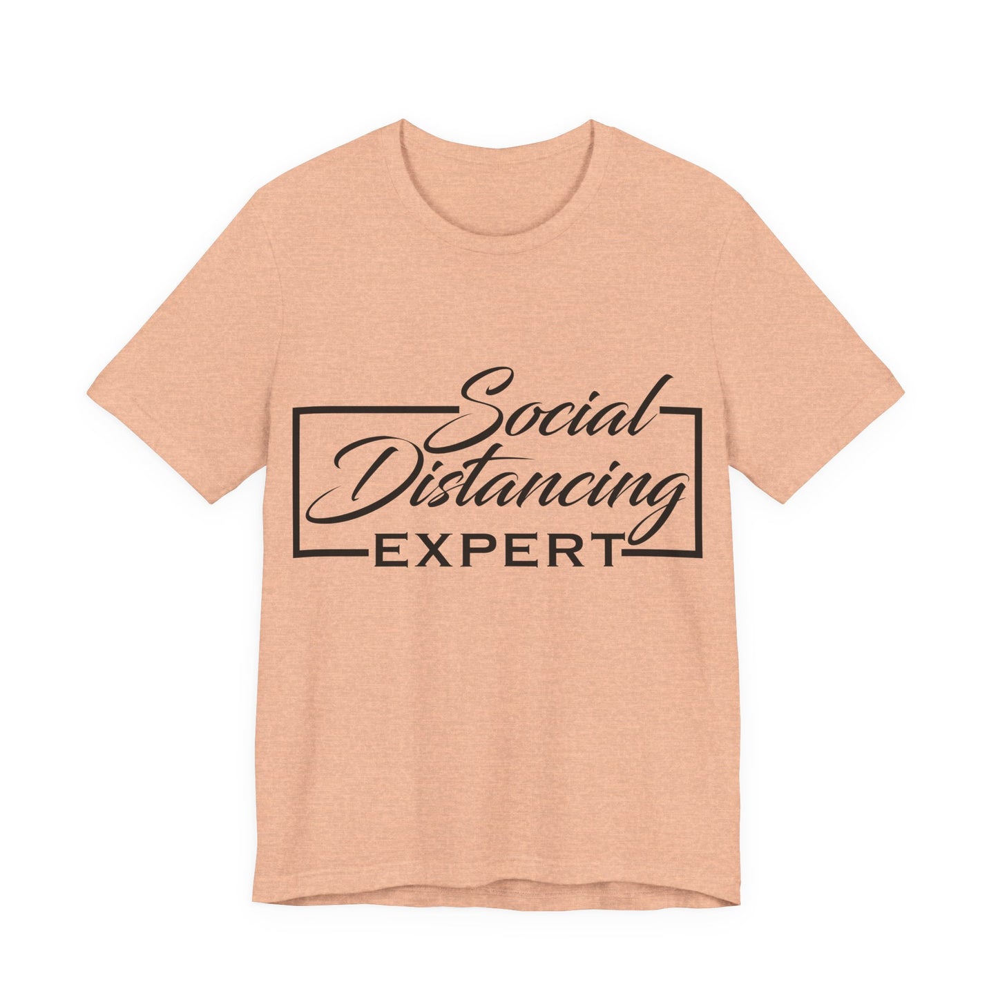 Men's T Shirt Short Sleeve Social Distancing Expert Jersey Tee Crew Neck