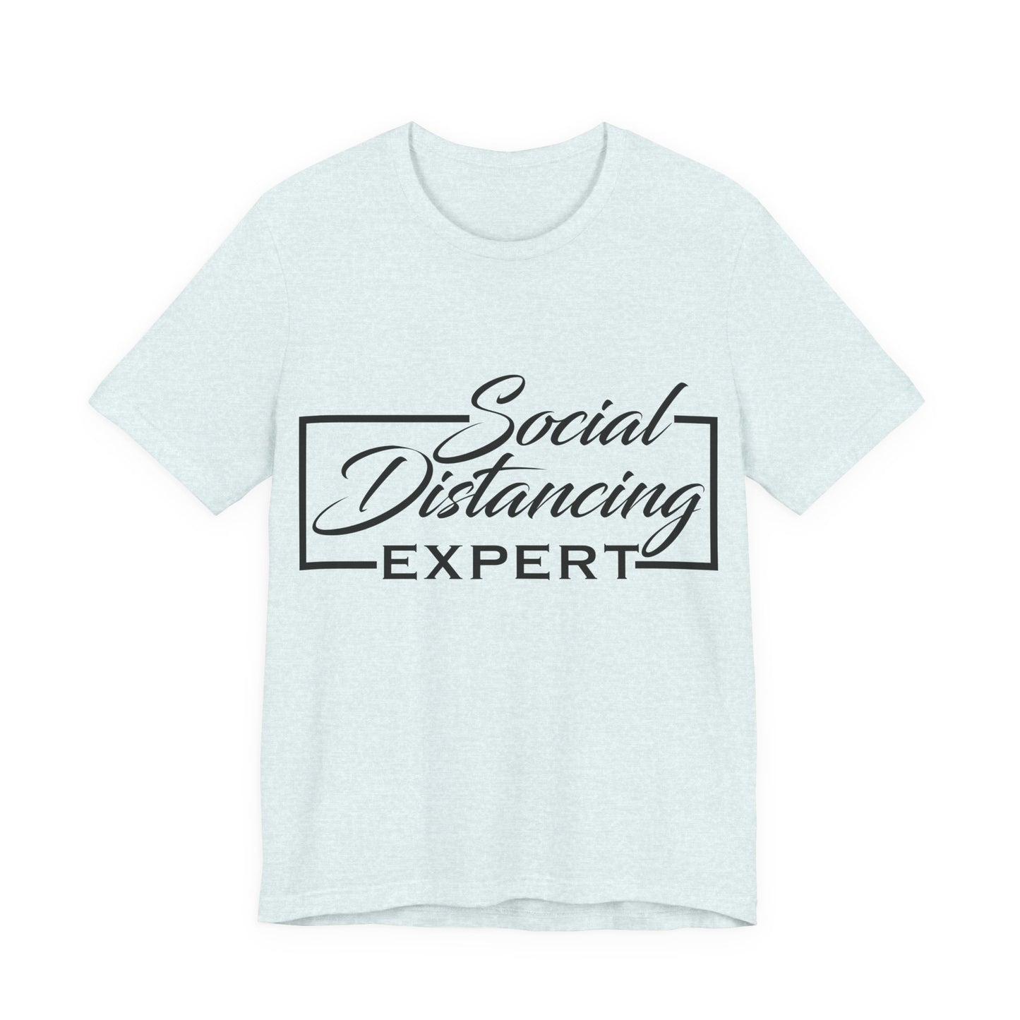 Men's T Shirt Short Sleeve Social Distancing Expert Jersey Tee Crew Neck