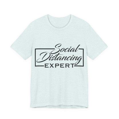Men's T Shirt Short Sleeve Social Distancing Expert Jersey Tee Crew Neck