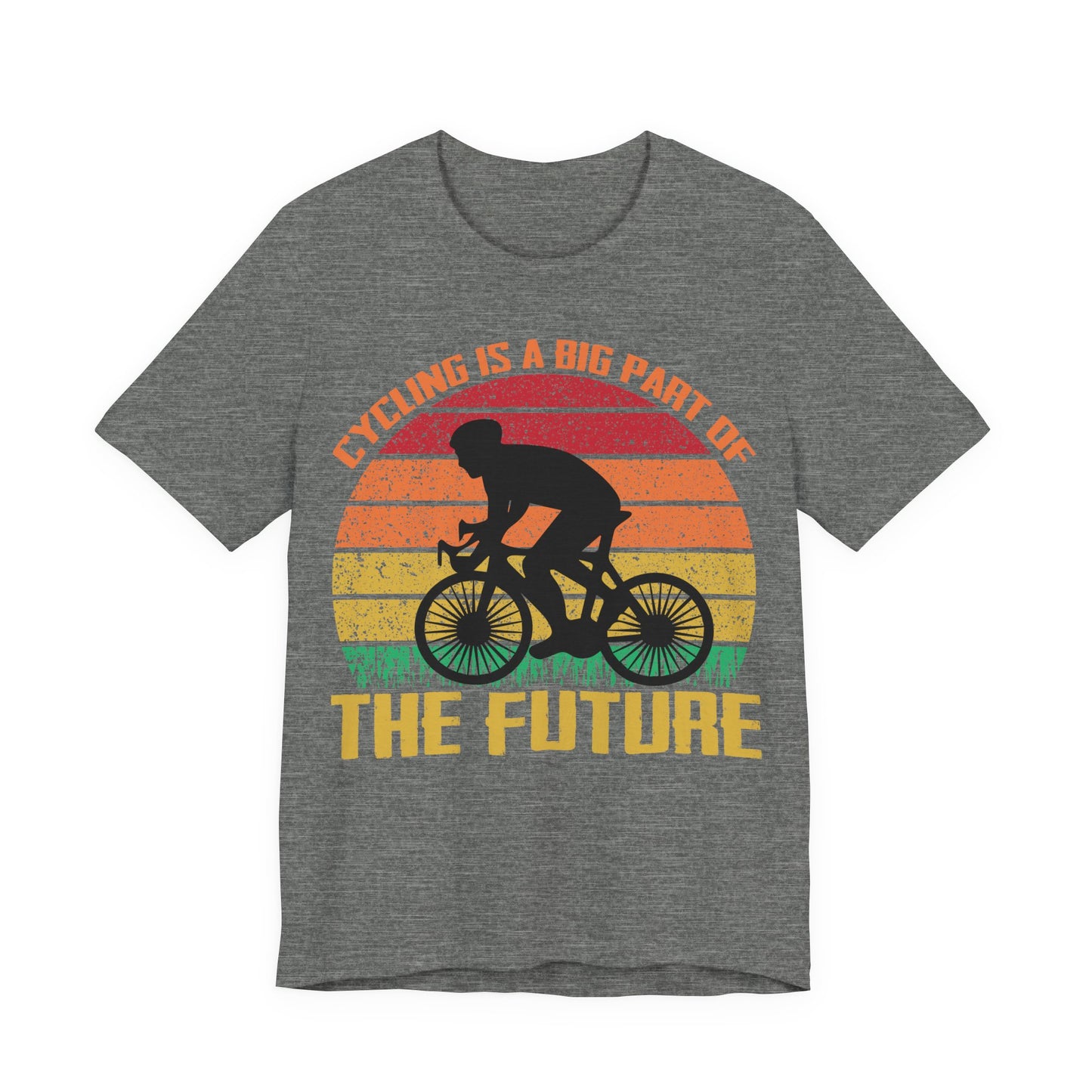 Men's T Shirt Black Short Sleeve Tee Crew Neck Cycling Is Future Jersey Tee