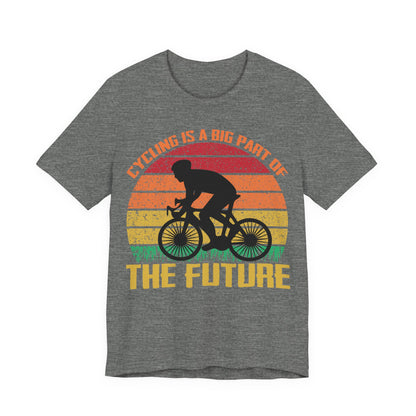 Men's T Shirt Black Short Sleeve Tee Crew Neck Cycling Is Future Jersey Tee