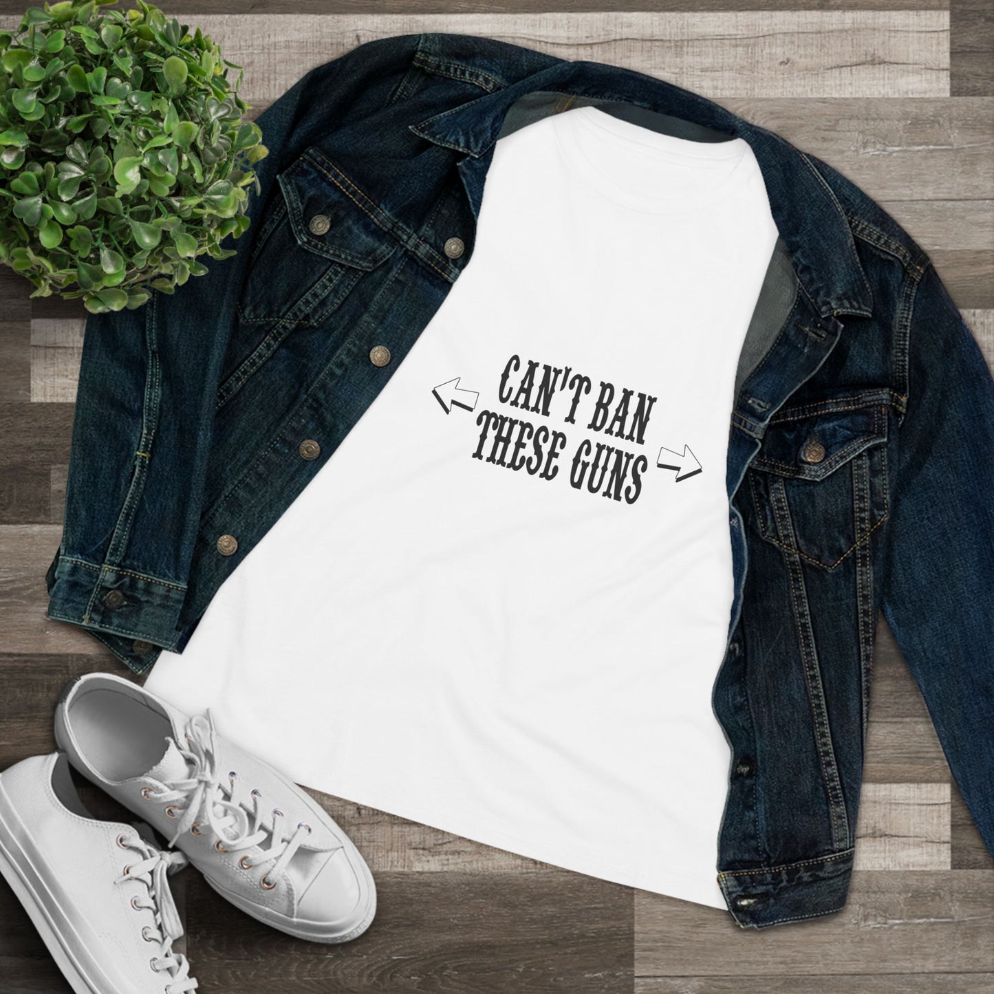 Women's Premium Casual Tee Can't BanThese Relaxed Fit White, Pink
