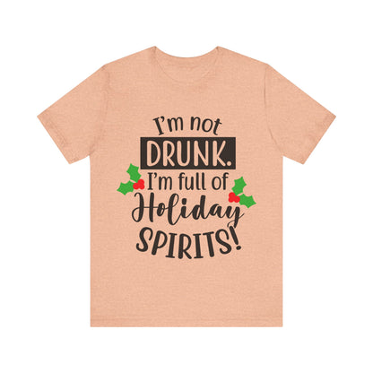 Men's T Shirt Short Sleeve I'm Not Drunk Jersey Tee Crew Neck