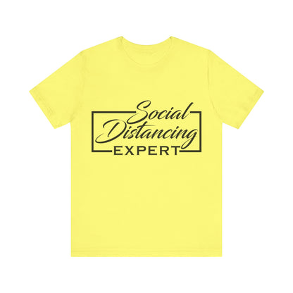 Men's T Shirt Short Sleeve Social Distancing Expert Jersey Tee Crew Neck