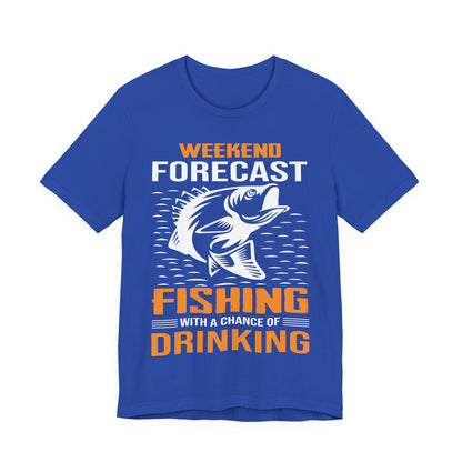Unisex T Shirt Fishing Weekend Jersey Short Sleeve Tee Crew Neck