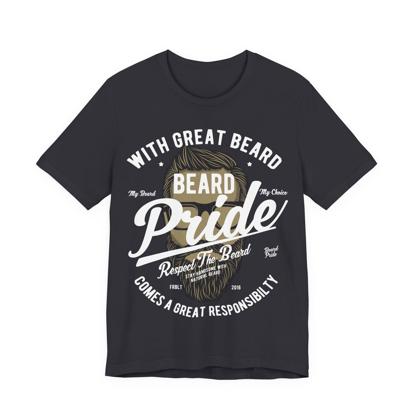 Men's T Shirt Short Sleeve Beard Pride Jersey Tee Crew Neck Regular Fit