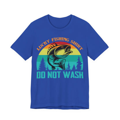 Unisex T Shirt Lucky Fishing T Shirt Jersey Short Sleeve Tee Crew Neck Black
