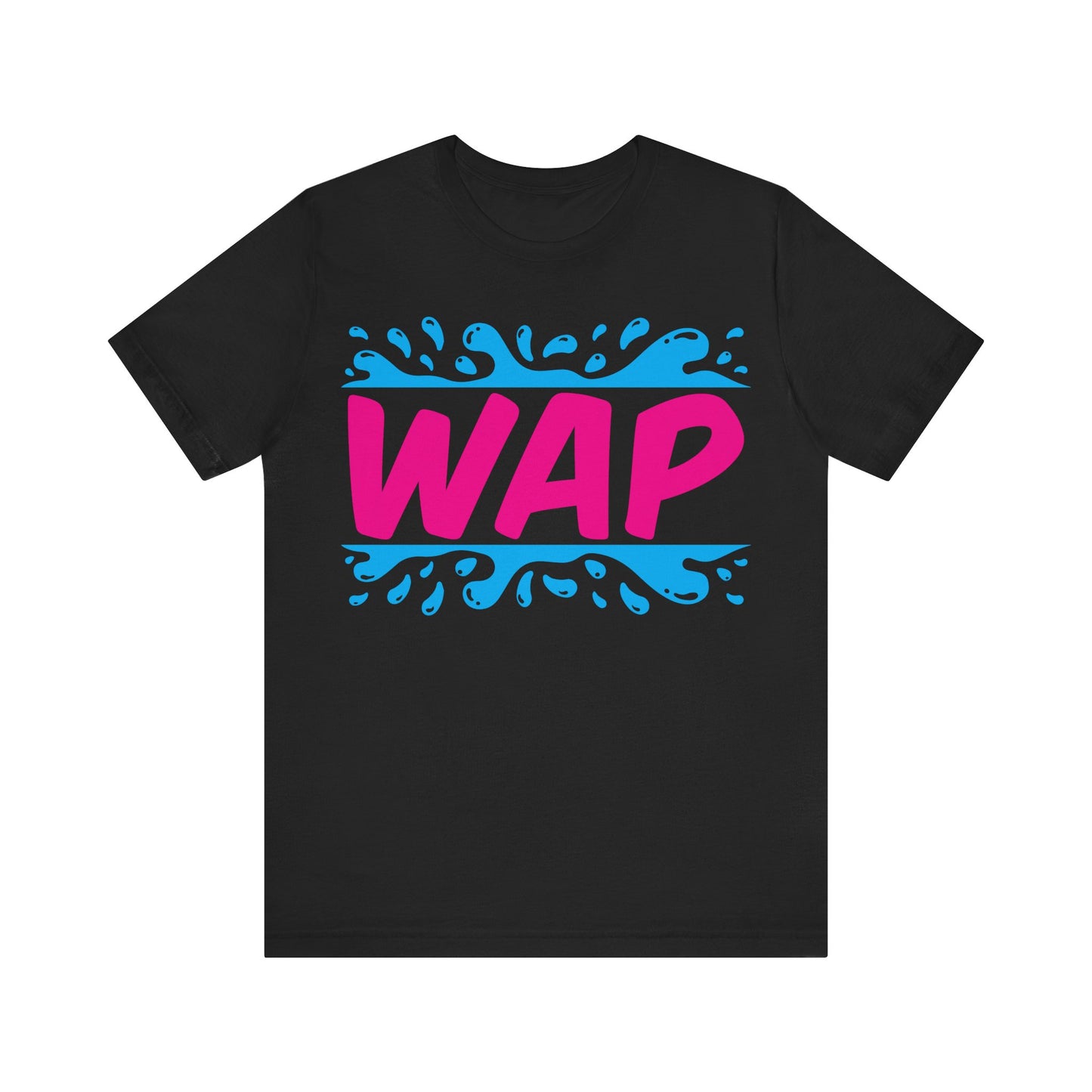 Unisex T Shirt Short Sleeve WAP Color Logo Jersey Tee Crew Neck