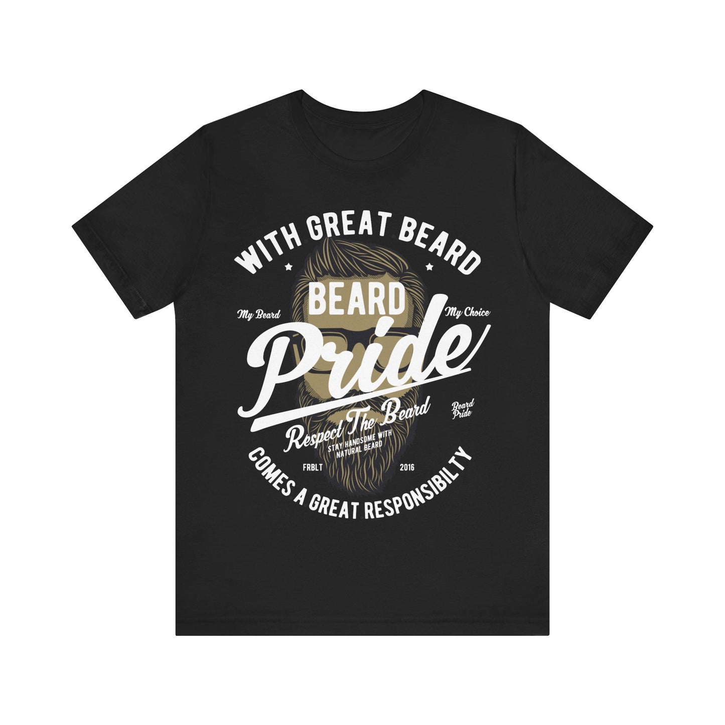 Men's T Shirt Short Sleeve Beard Pride Jersey Tee Crew Neck Regular Fit