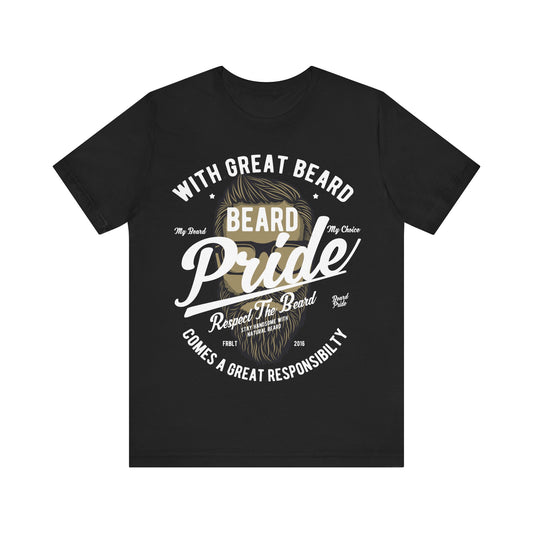 Men's T Shirt Short Sleeve Beard Pride Jersey Tee Crew Neck Regular Fit