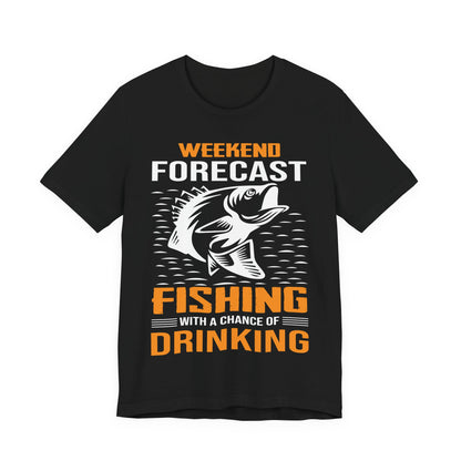 Unisex T Shirt Fishing Weekend Jersey Short Sleeve Tee Crew Neck