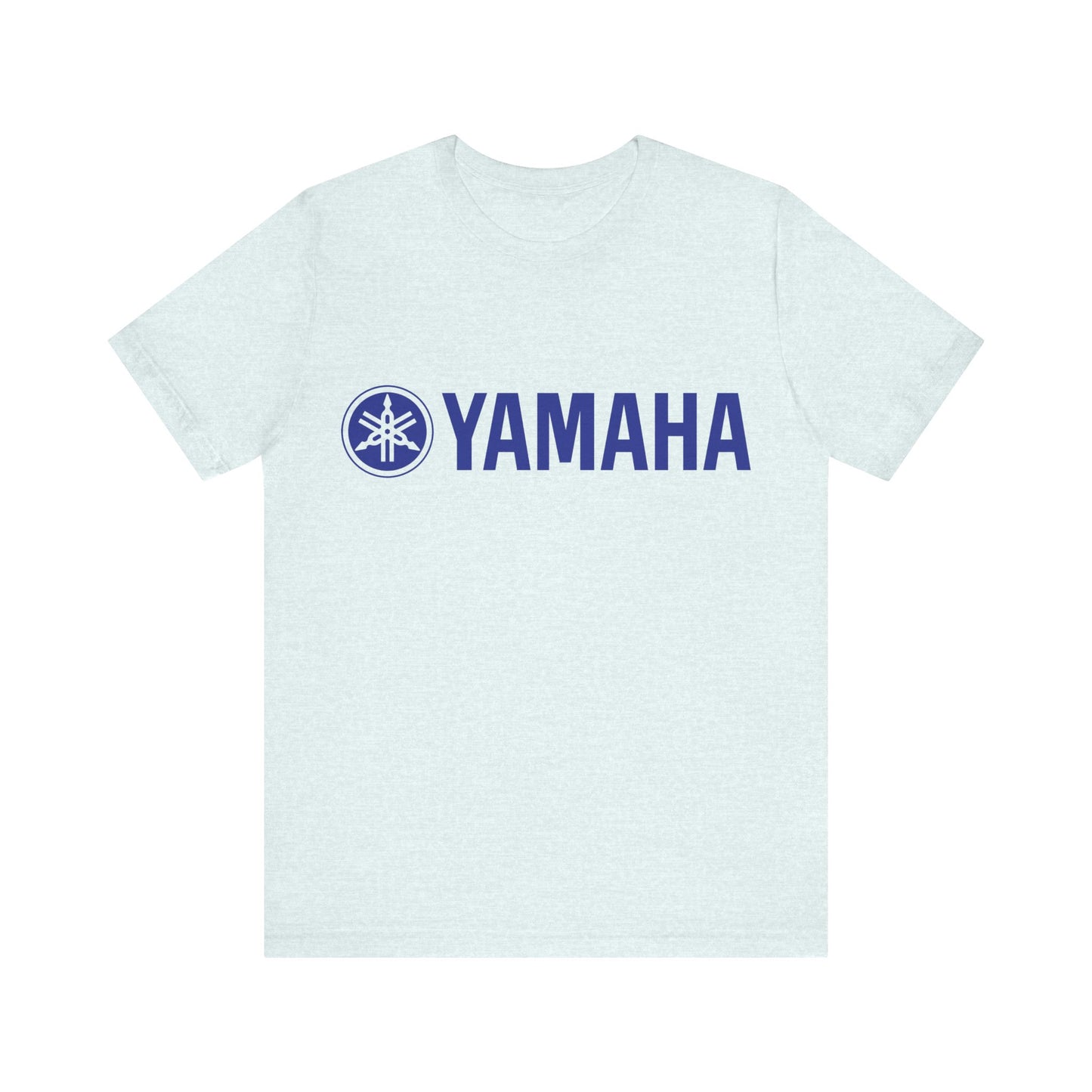 Unisex T Shirt Short Sleeve Yamaha Motors Blue Logo Jersey Crew Neck Regular Fit