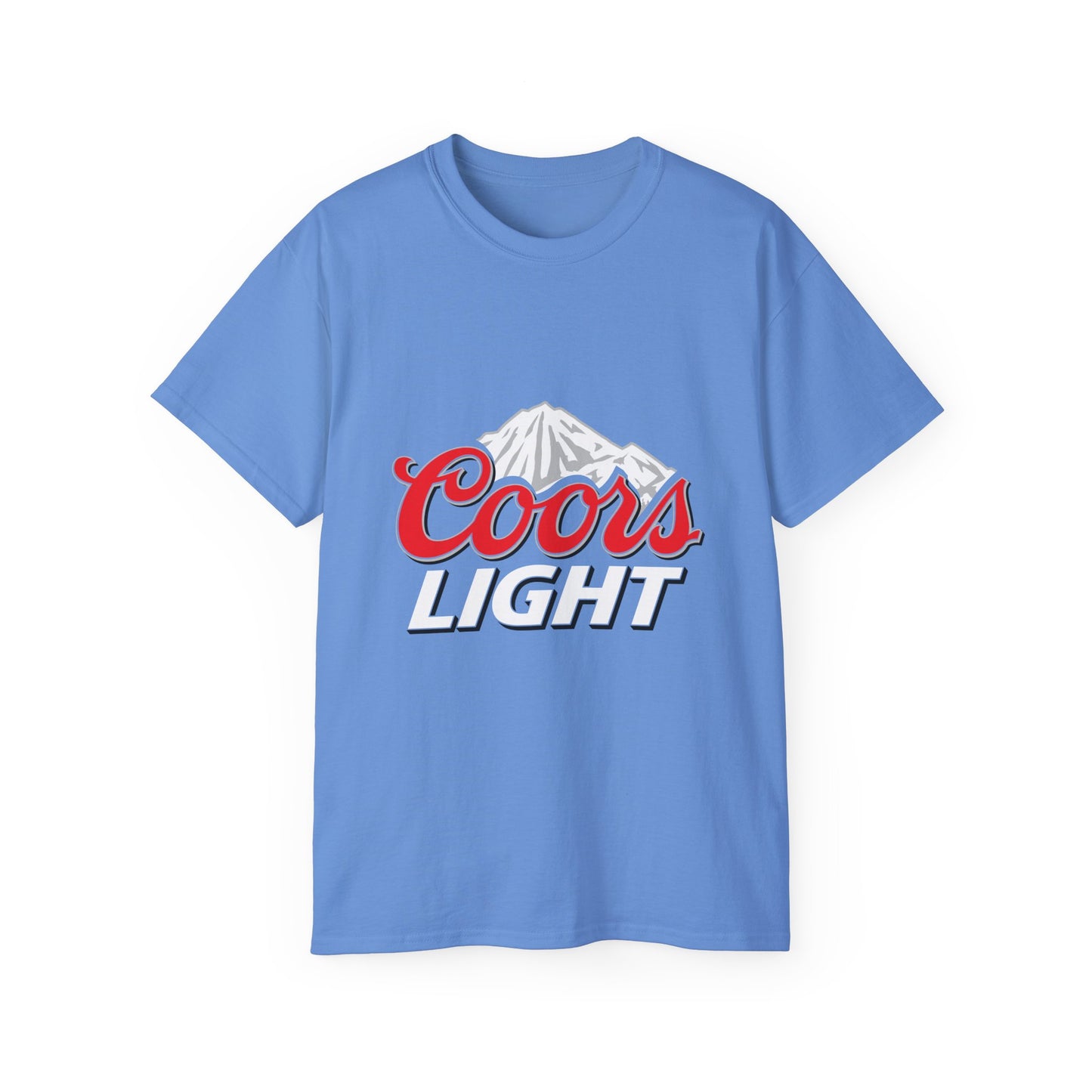 White T Shirt Coors Lite Beer Logo Short Sleeve Jersey Tee White Unisex Classic Fit Quality Cotton