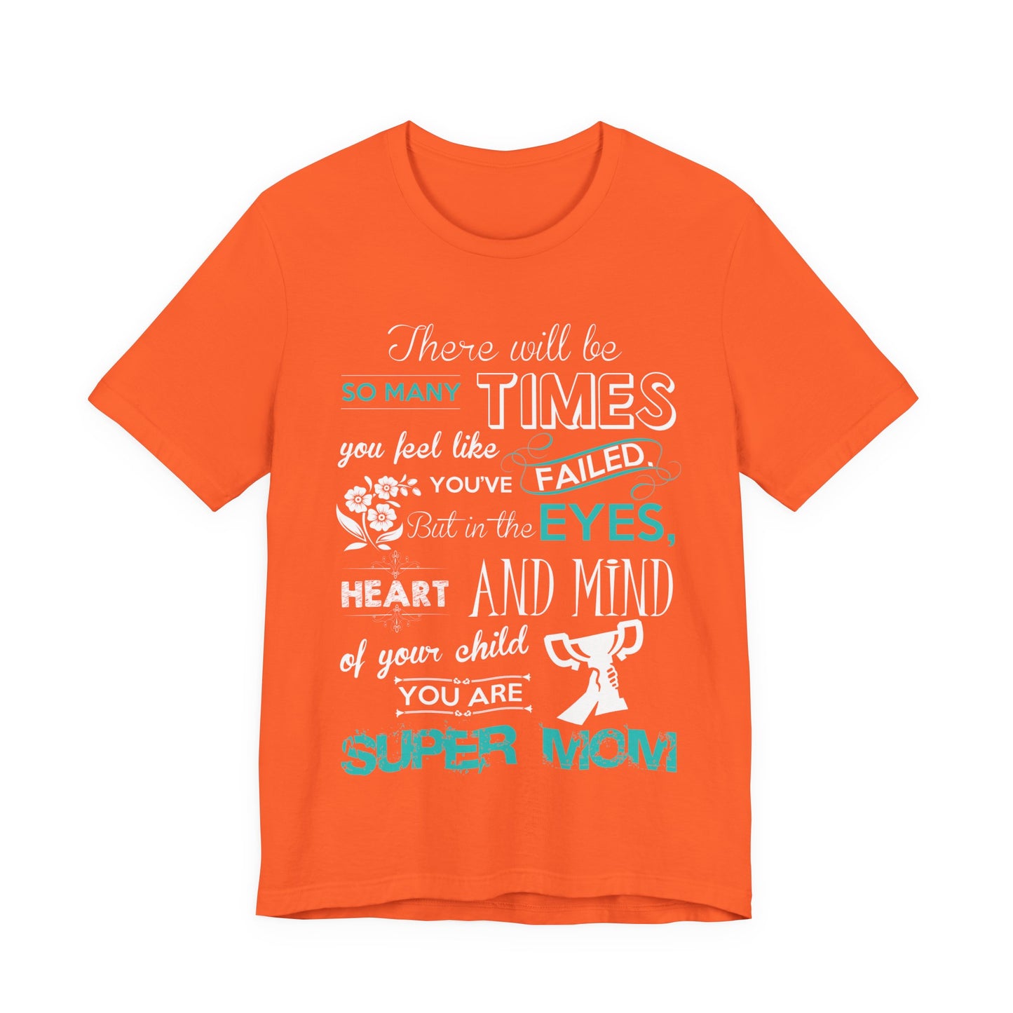 Unisex T Shirt Short Sleeve Jersey Crew Neck Tee Super Mom Size S to 2XL