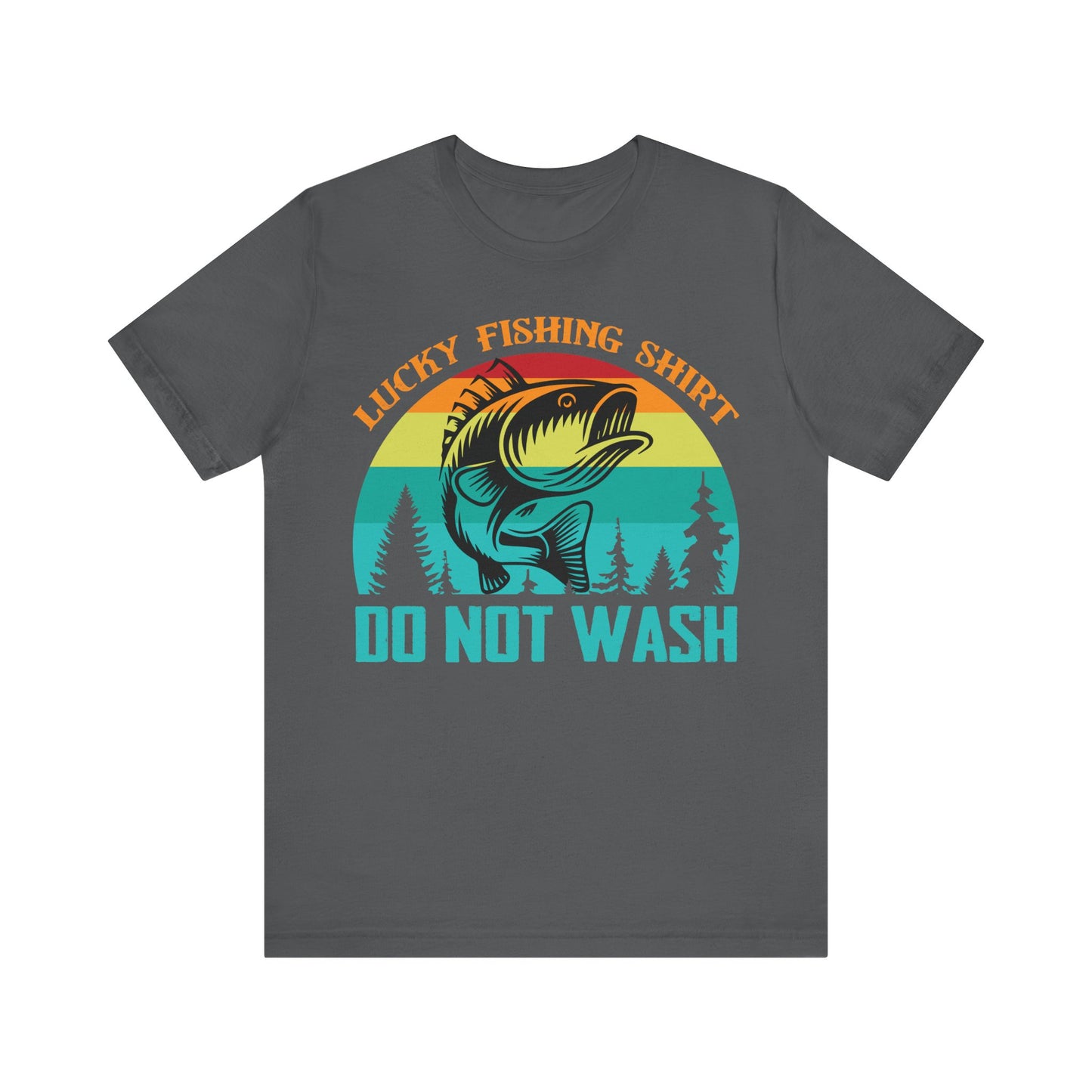 Unisex T Shirt Lucky Fishing T Shirt Jersey Short Sleeve Tee Crew Neck Black