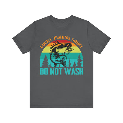 Unisex T Shirt Lucky Fishing T Shirt Jersey Short Sleeve Tee Crew Neck Black