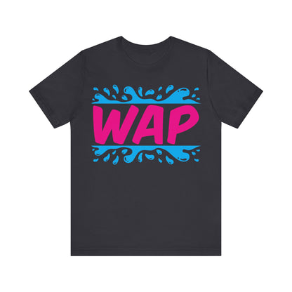Unisex T Shirt Short Sleeve WAP Color Logo Jersey Tee Crew Neck