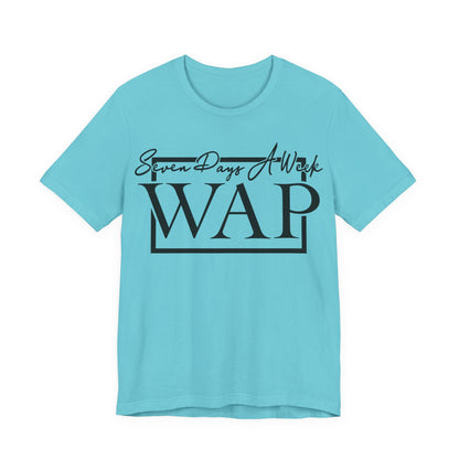 Unisex T Shirt Short Sleeve Seven Days A Week WAP Jersey Tee Crew Neck
