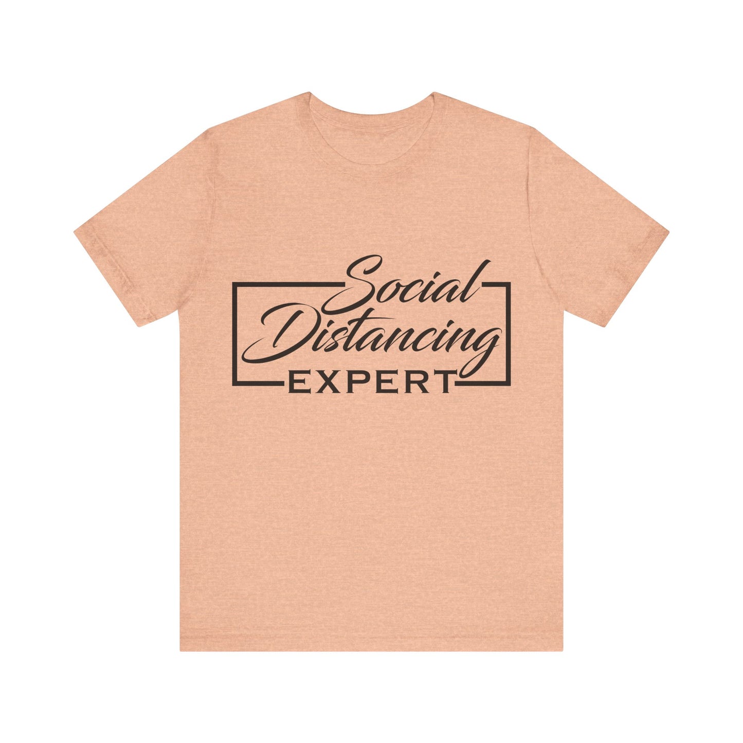 Men's T Shirt Short Sleeve Social Distancing Expert Jersey Tee Crew Neck