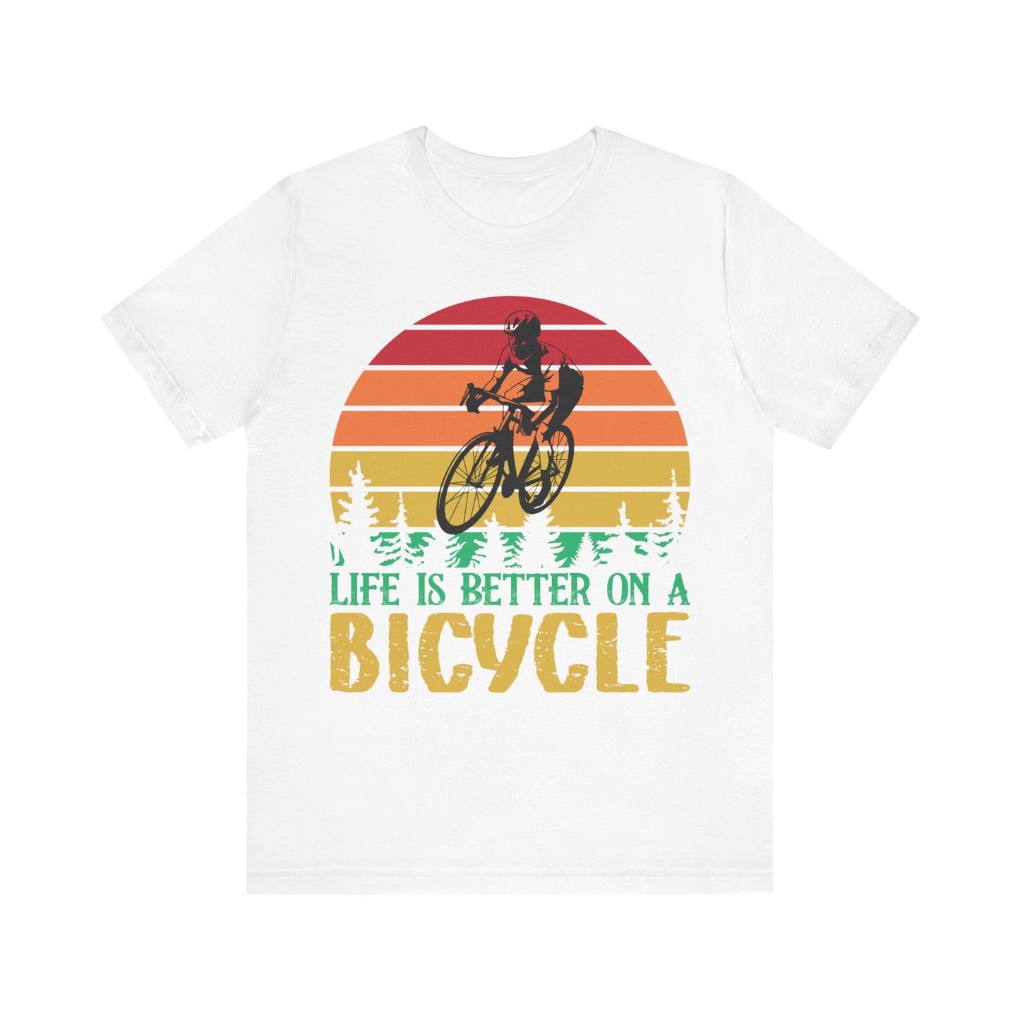 Men's T Shirt Black Bicycle Jersey Short Sleeve Tee