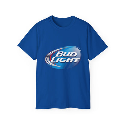 White T Shirt Bud Light Beer Logo Unisex Short Sleeve Jersey Tee White Black Blue Navy Colors Classic Fit Quality Cotton