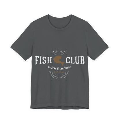 Men's T Shirt Short Sleeve Jersey Tee Fish Club S to 3XL Size