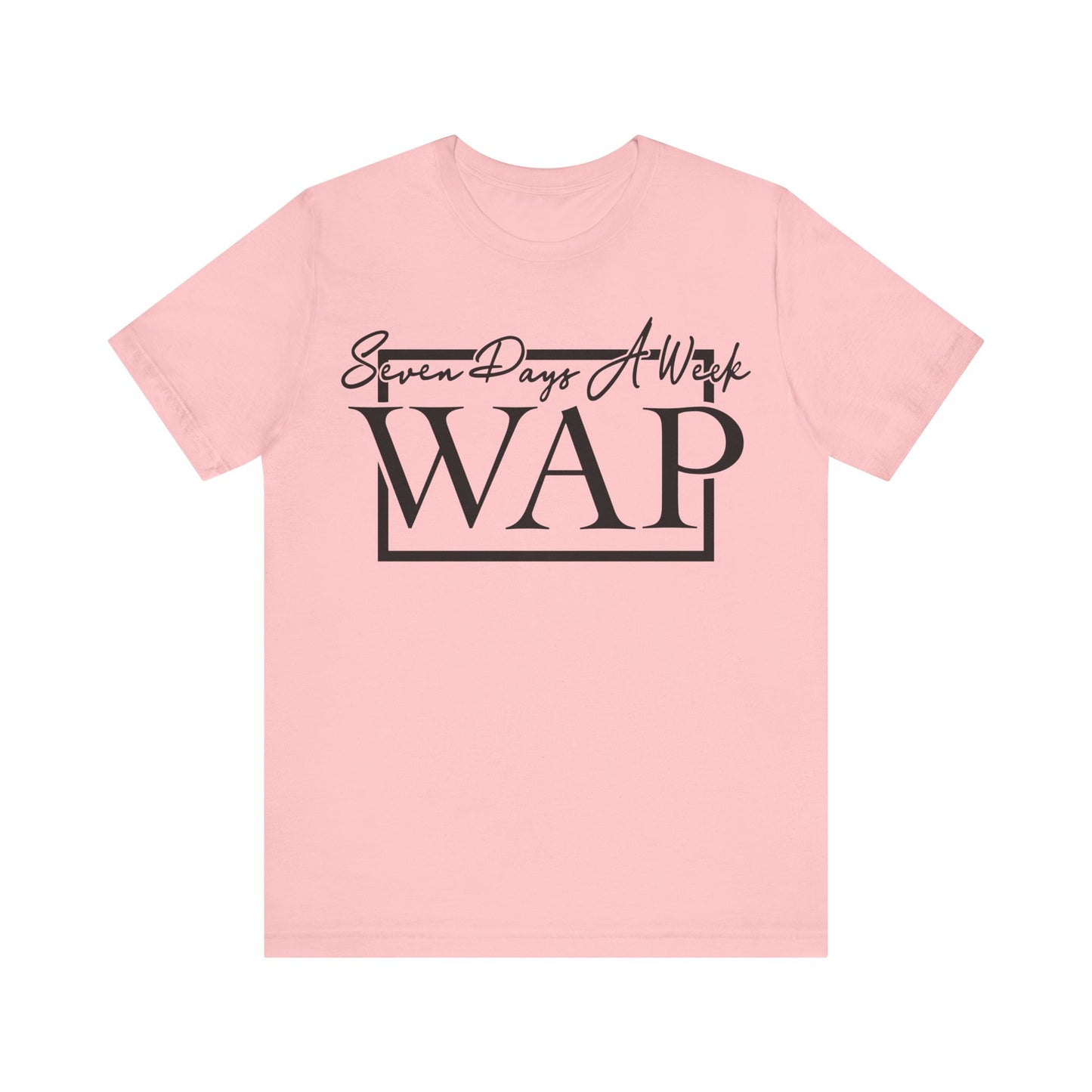 Unisex T Shirt Short Sleeve Seven Days A Week WAP Jersey Tee Crew Neck