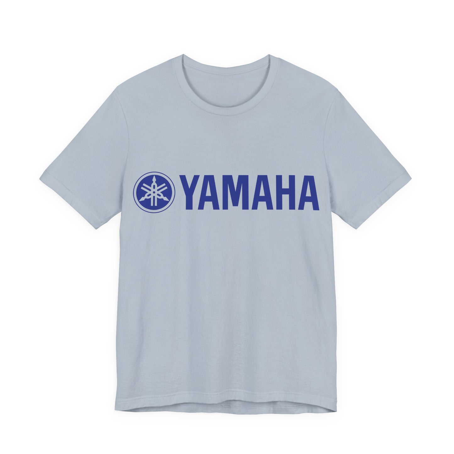 Unisex T Shirt Short Sleeve Yamaha Motors Blue Logo Jersey Crew Neck Regular Fit