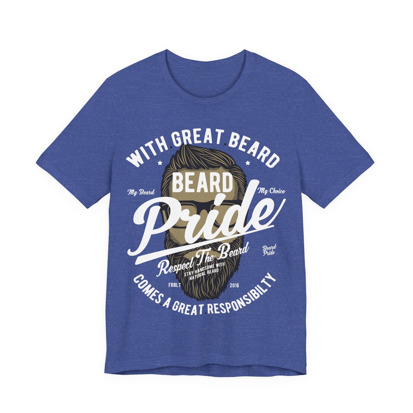 Men's T Shirt Short Sleeve Beard Pride Jersey Tee Crew Neck Regular Fit