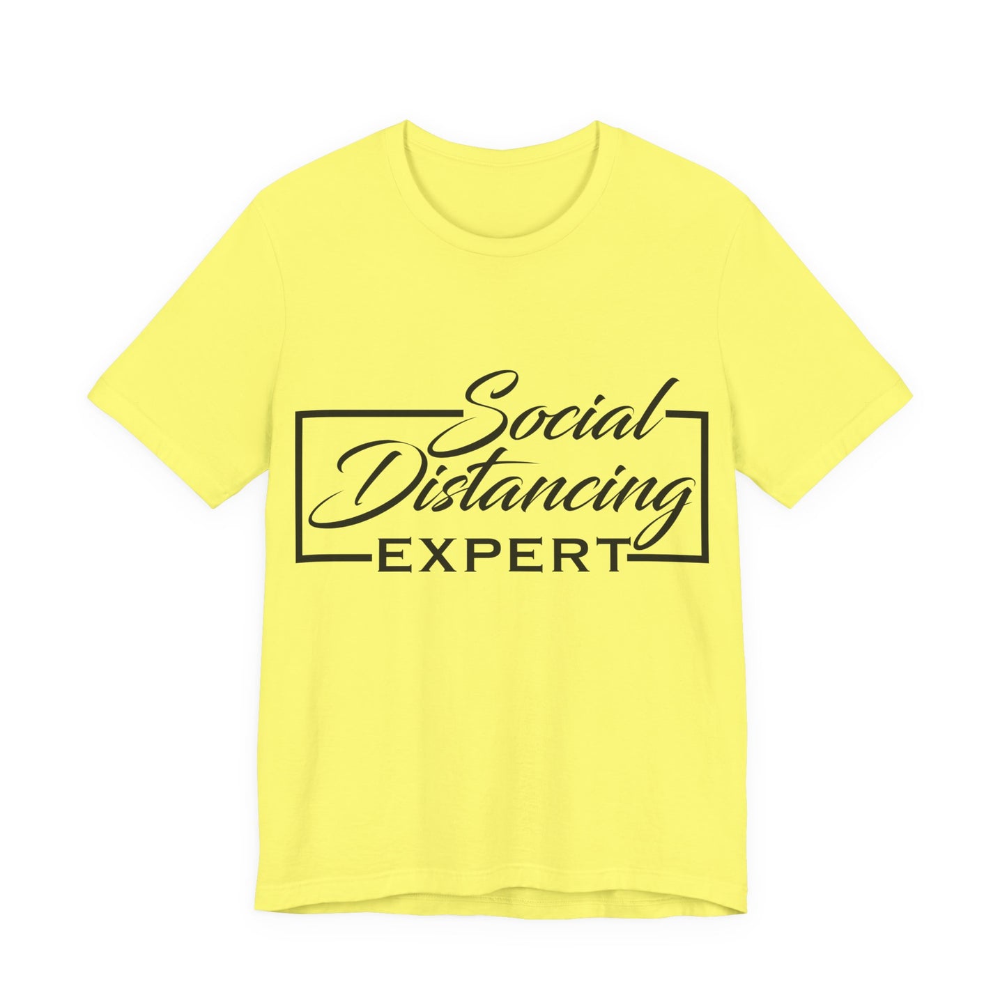 Men's T Shirt Short Sleeve Social Distancing Expert Jersey Tee Crew Neck