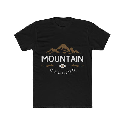 Men's Cotton Crew Tee Short Sleeve Mountain Is Calling Premium Fit