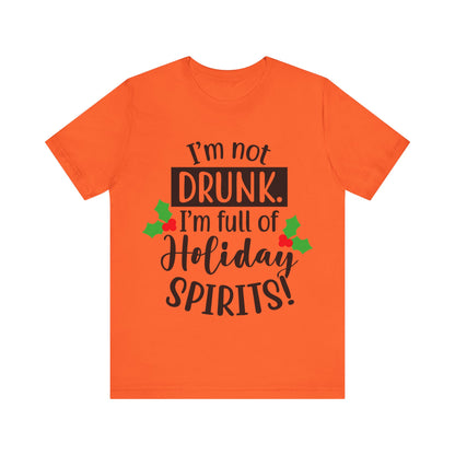 Men's T Shirt Short Sleeve I'm Not Drunk Jersey Tee Crew Neck