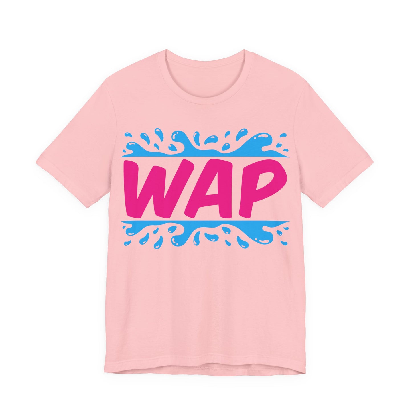 Unisex T Shirt Short Sleeve WAP Color Logo Jersey Tee Crew Neck