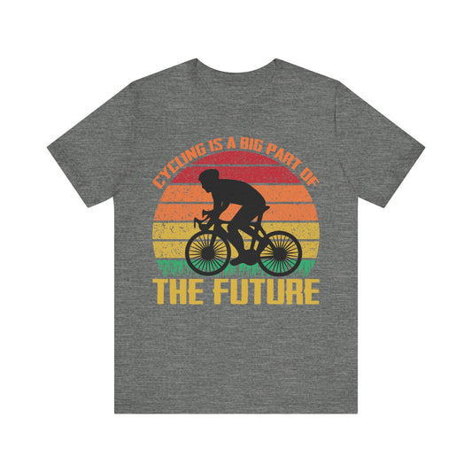 Men's T Shirt Black Short Sleeve Tee Crew Neck Cycling Is Future Jersey Tee