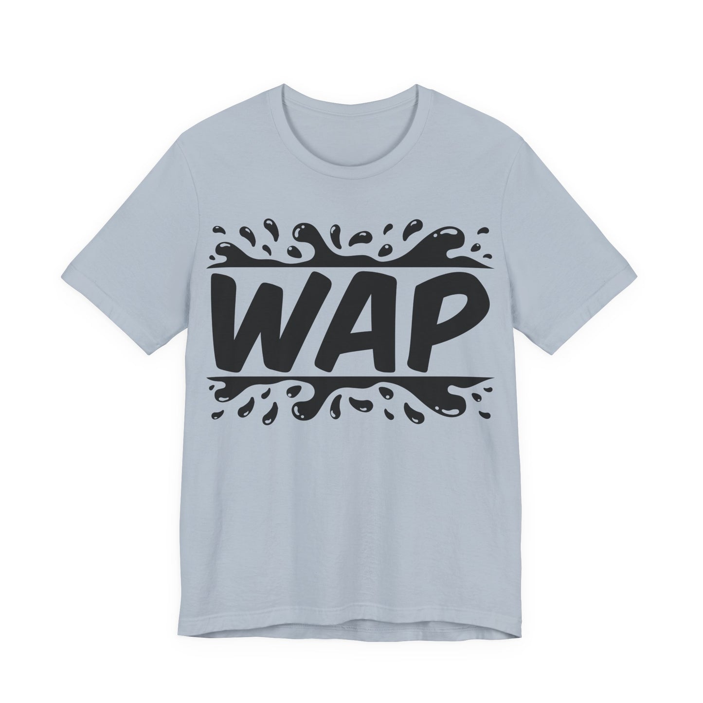 Unisex T Shirt Short Sleeve WAP Black Logo Jersey Tee Crew Neck