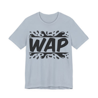 Unisex T Shirt Short Sleeve WAP Black Logo Jersey Tee Crew Neck