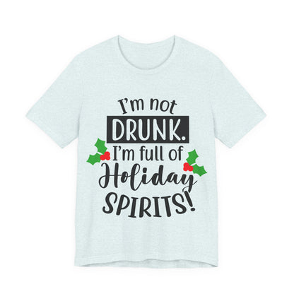 Men's T Shirt Short Sleeve I'm Not Drunk Jersey Tee Crew Neck