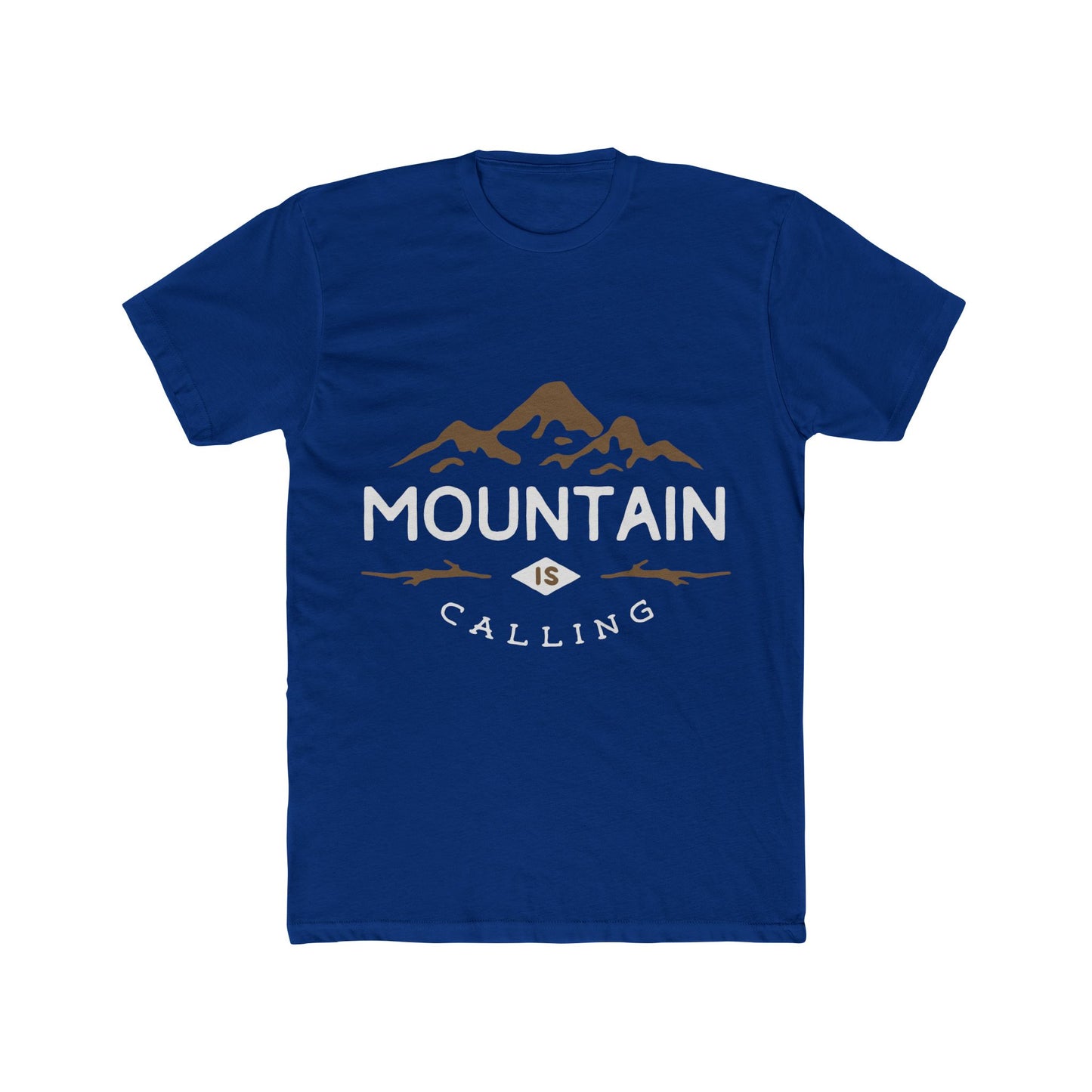Men's Cotton Crew Tee Short Sleeve Mountain Is Calling Premium Fit