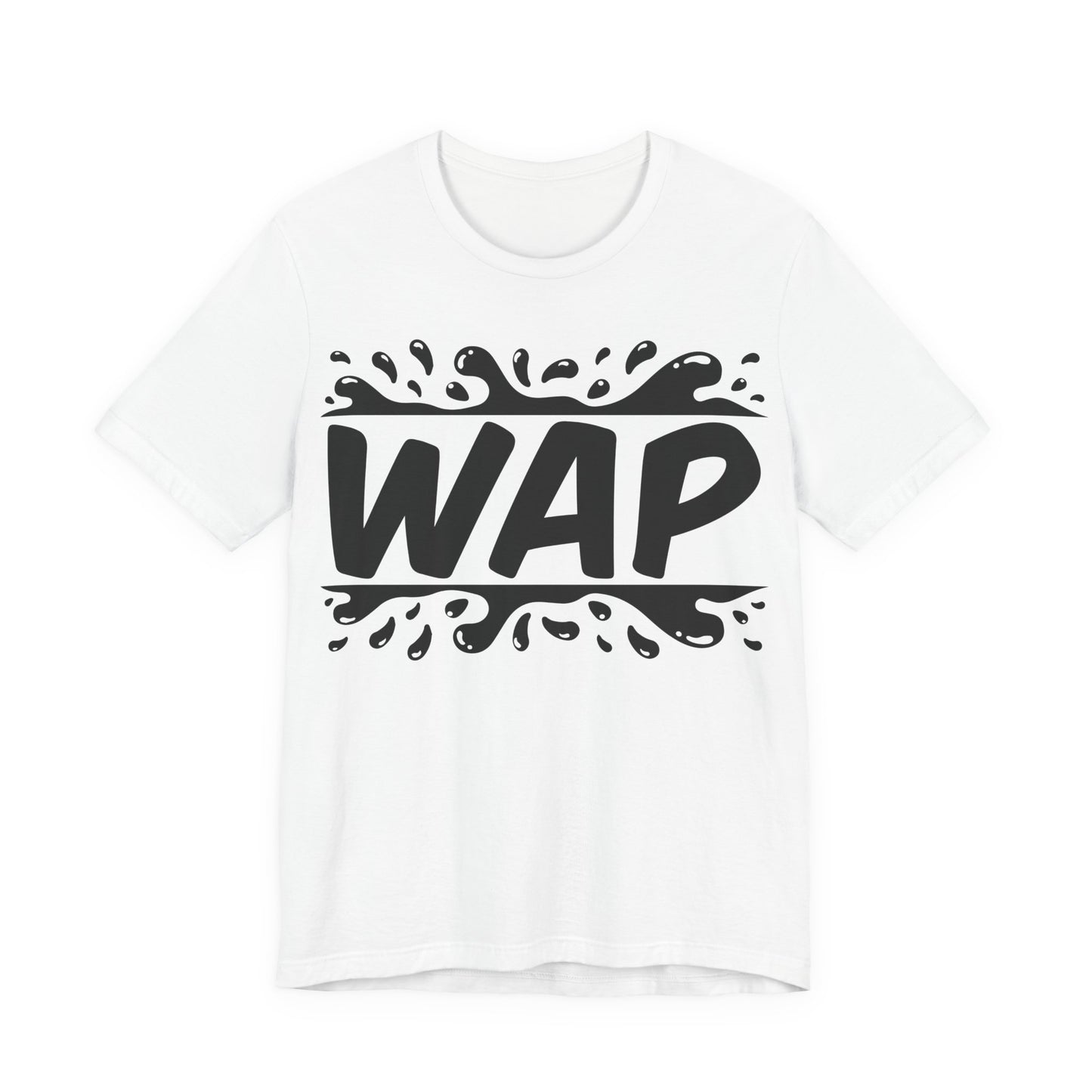 Unisex T Shirt Short Sleeve WAP Black Logo Jersey Tee Crew Neck