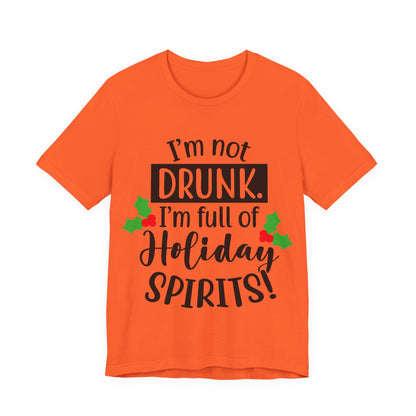 Men's T Shirt Short Sleeve I'm Not Drunk Jersey Tee Crew Neck