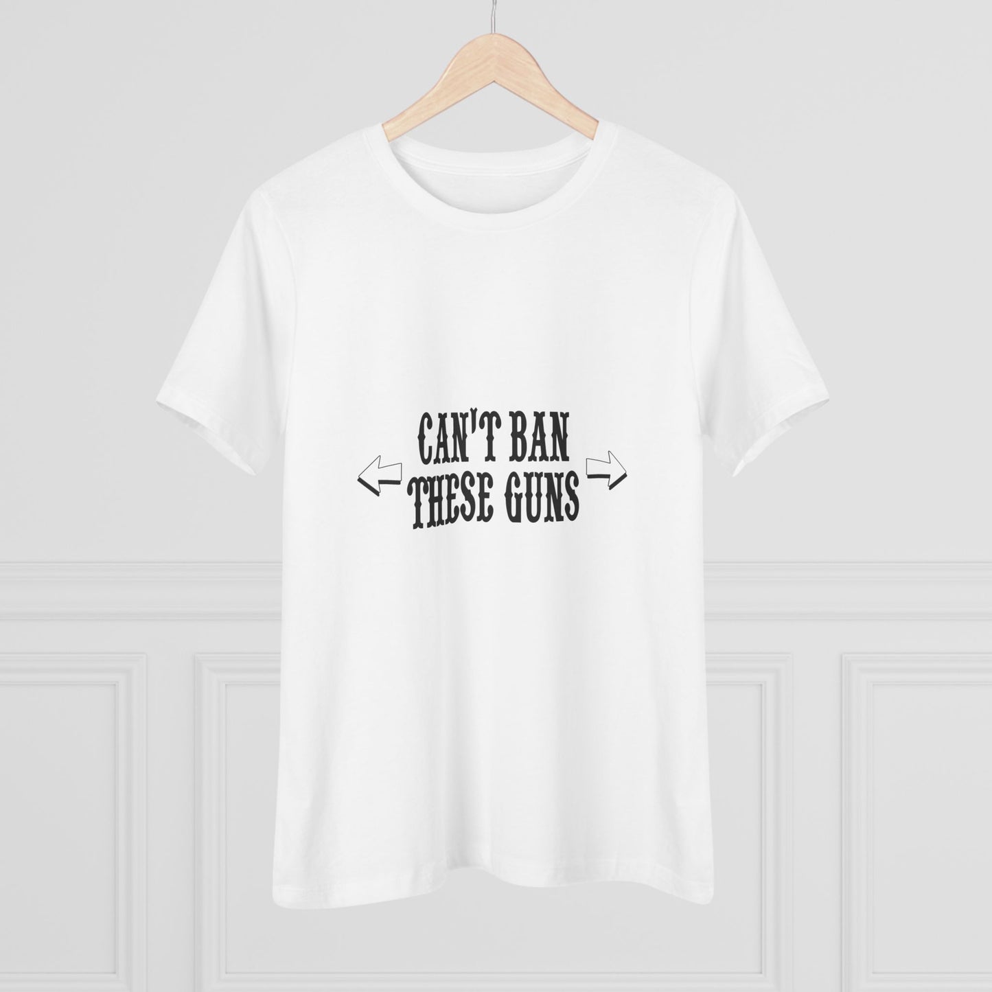 Women's Premium Casual Tee Can't BanThese Relaxed Fit White, Pink