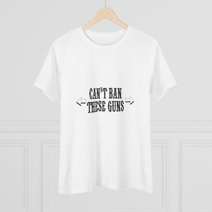 Women's Premium Casual Tee Can't BanThese Relaxed Fit White, Pink