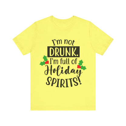 Men's T Shirt Short Sleeve I'm Not Drunk Jersey Tee Crew Neck