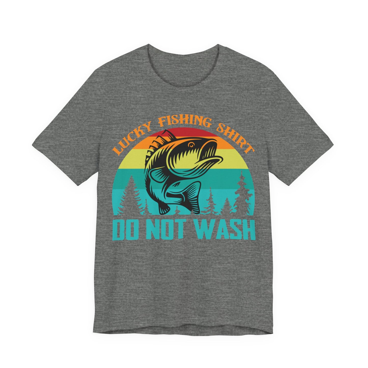 Unisex T Shirt Lucky Fishing T Shirt Jersey Short Sleeve Tee Crew Neck Black