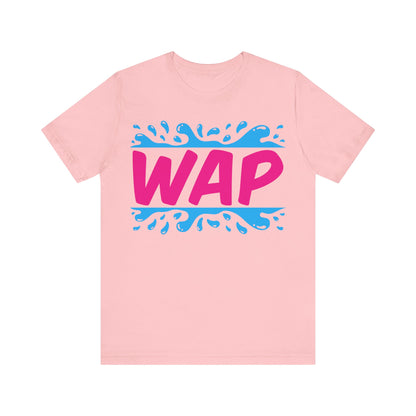Unisex T Shirt Short Sleeve WAP Color Logo Jersey Tee Crew Neck