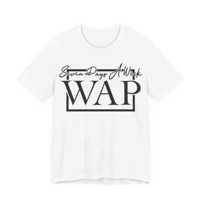 Unisex T Shirt Short Sleeve Seven Days A Week WAP Jersey Tee Crew Neck