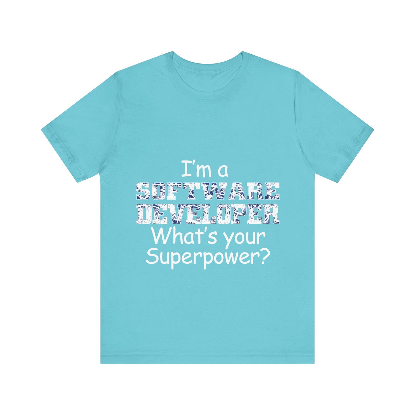 Men's T Shirt Crew Neck Short Sleeve Jersey Tee Software Developer